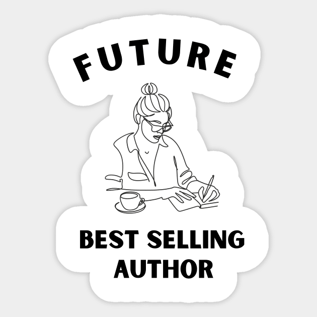 Future Best Selling Author Funny Girl writer Sticker by soukai